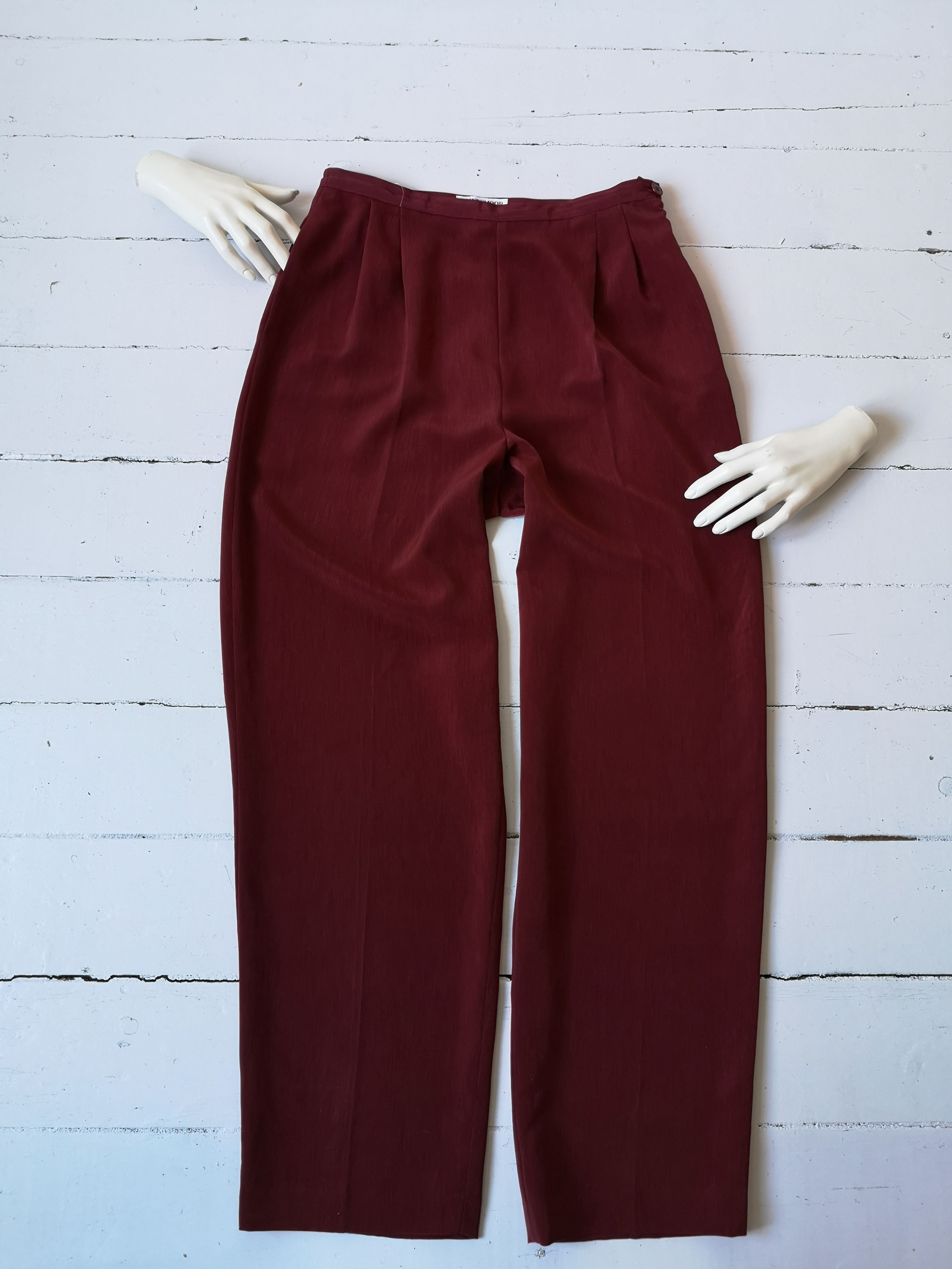 Windsmoor spodnie w kolorze wina z wysokim stanem