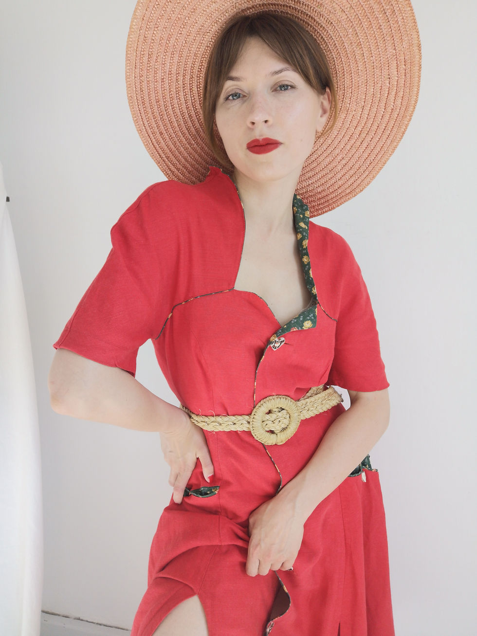 CREAZIONE PER LEI lniana sukienka 38