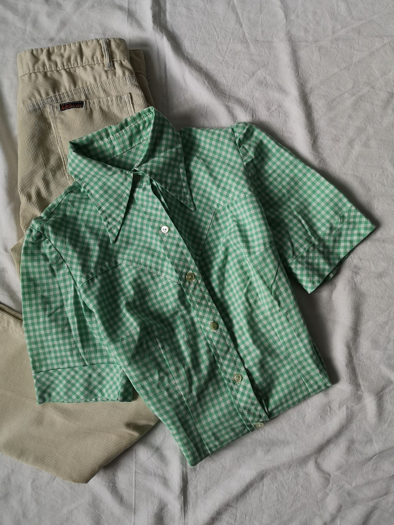 Koszula w krateczkę, lata 70