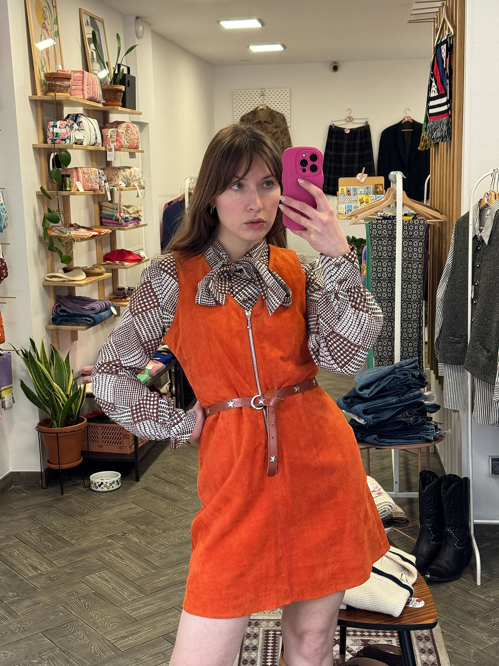 Miniatura: GIPSY zamszowa sukienka 90s does 70s