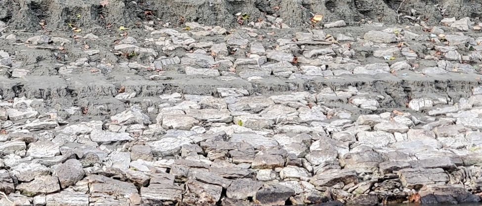 Orderly stones on the Franklin County side, but downstream from Washington.