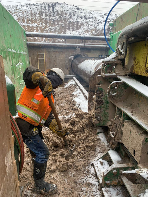Coleman Construction trenchless technology on allison draw south interceptor in Cheyenne, WY