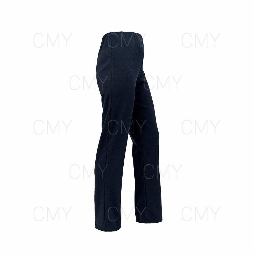 Thumbnail: LADIES WOMEN BOOTLEG SOFT STRETCH RIBBED PULL ON TROUSERS WITH PLUS SIZES