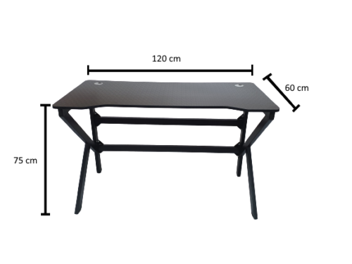 Thumbnail: Modern Black Computer Desk PC Laptop Table Home Office Study Workstation Gaming