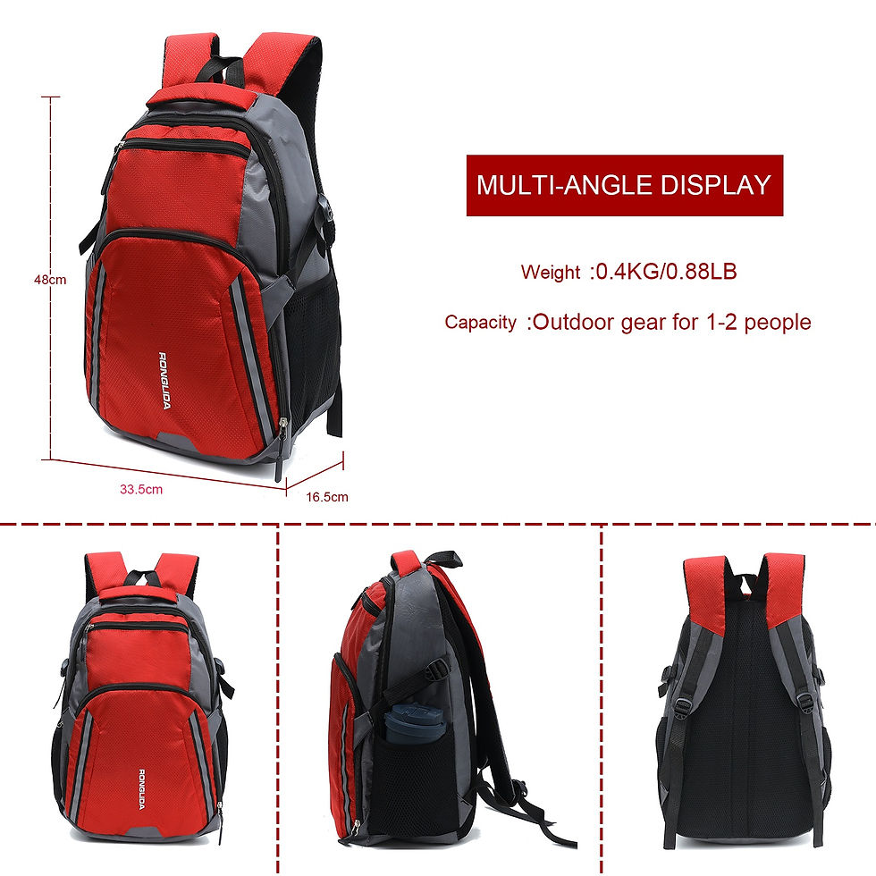 Thumbnail: 40L Waterproof Comfortable Outdoor Hiking Rucksack Camping Bag Travel Backpack