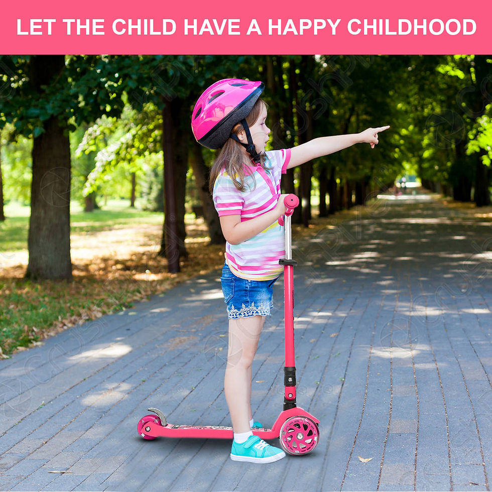 Thumbnail: Kids Child Kick Push Scooter 3 Wheels LED Flashing Tilt Lean Boys Girls Scooter