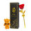 Thumbnail: 24k Gold Plated Rose Flower Anniversary Girlfriend Wife Romantic Gift Teddy Bear