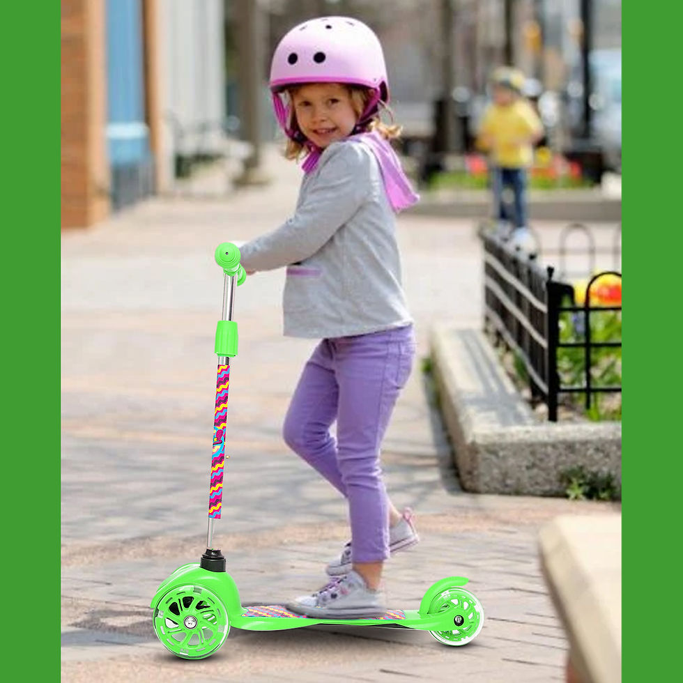 Thumbnail: Kids Scooter for Boys & Girls  Light Up 3 Wheel Adjustable Tilt & Turn