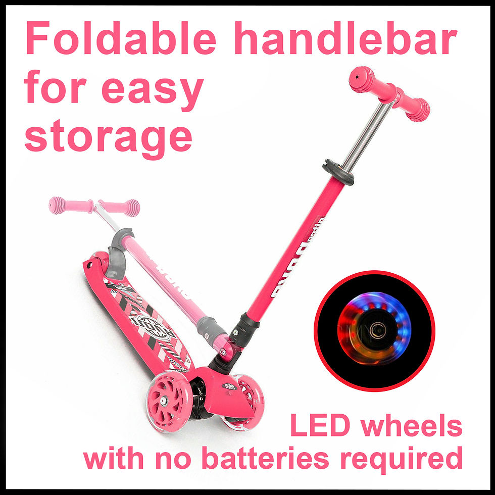 Thumbnail: Kids Child Kick Push Scooter 3 Wheels LED Flashing Tilt Lean Boys Girls Scooter