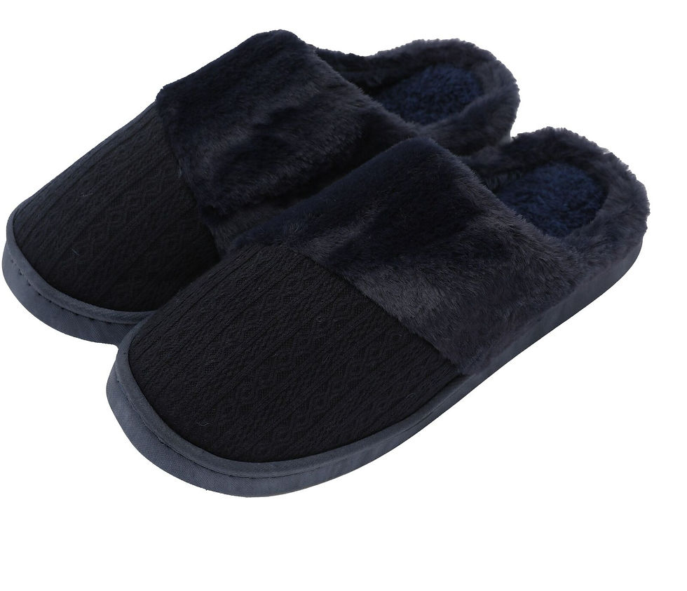 Thumbnail: New Women Ladies Slippers Luxury Indoor/Outdoor Faux Fur Lined Hard Sole Comfy
