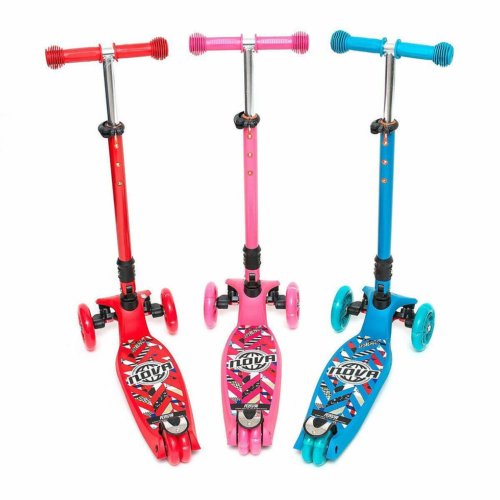 Thumbnail: Kids Child Kick Push Scooter 3 Wheels LED Flashing Tilt Lean Boys Girls Scooter