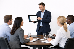 Team attending a WkPhone training workshop with an instructor