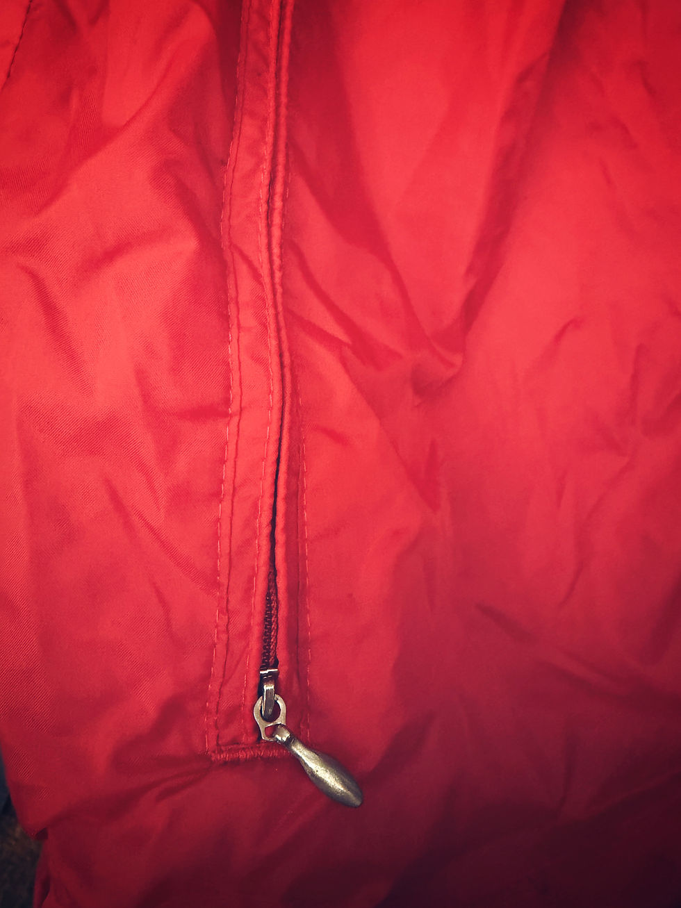 Thumbnail: Vintage  1980'sL.L. Bean Red Nylon Packable Windbreaker Jacket Script Tag Hooded
