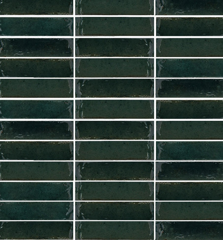 dark green tiles horizontal stacking