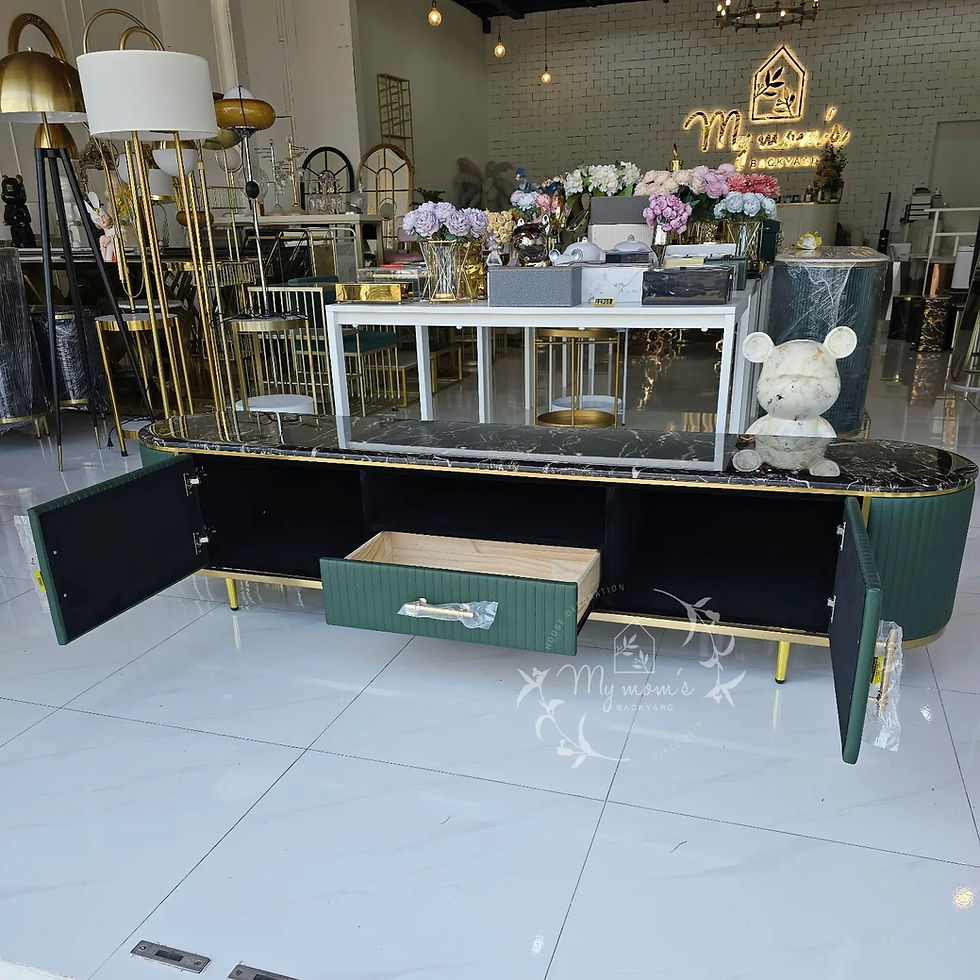 ภาพขนาดย่อ: The Emerald Leather TV Stand #MMB538