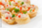 Choux com paté de atum