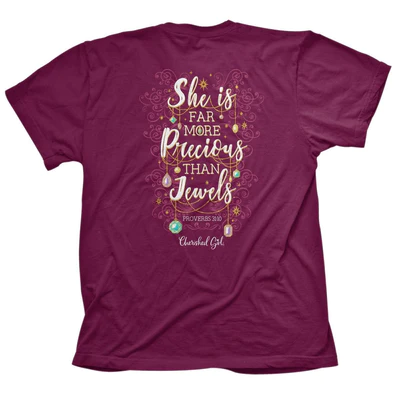 Tshirt - Women - She is far more precious than Jewels.webp