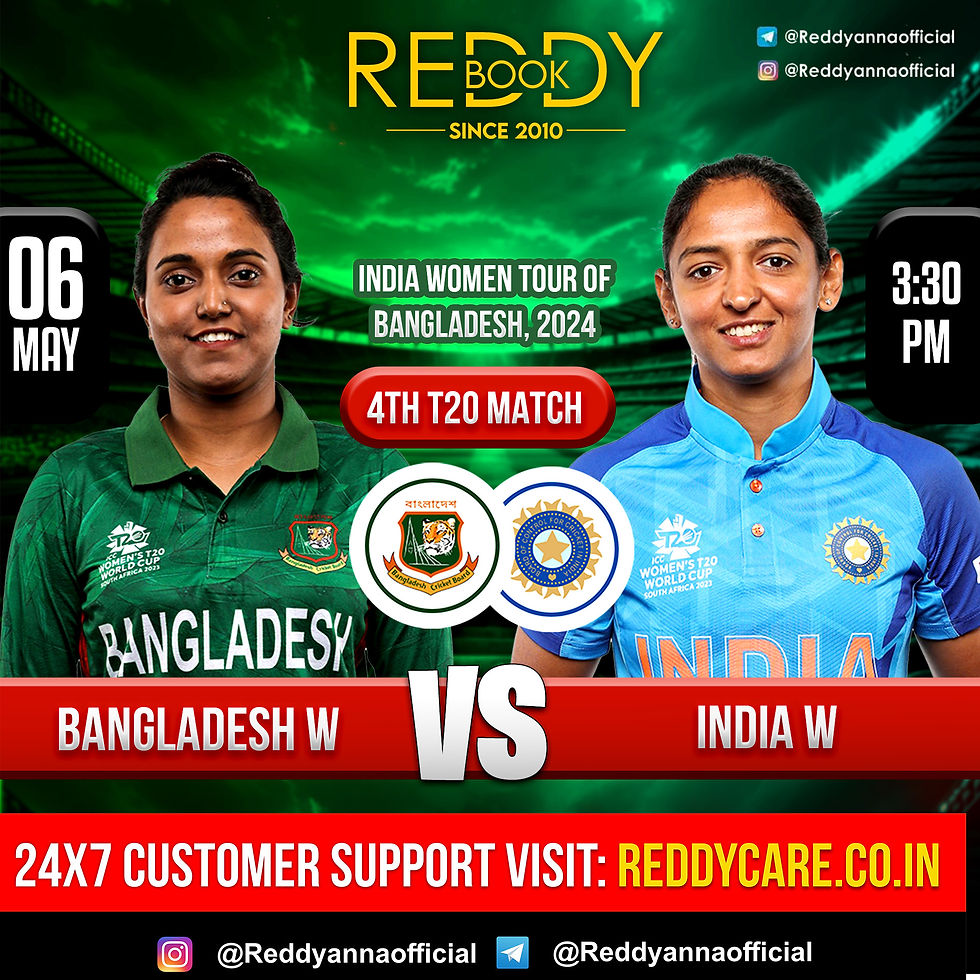 India Women tour of Bangladesh 2024 features Bangladesh Women (BAN-W) against India Women (IND-W) at the Sylhet International Cricket Stadium on May 6 | Reddy Anna