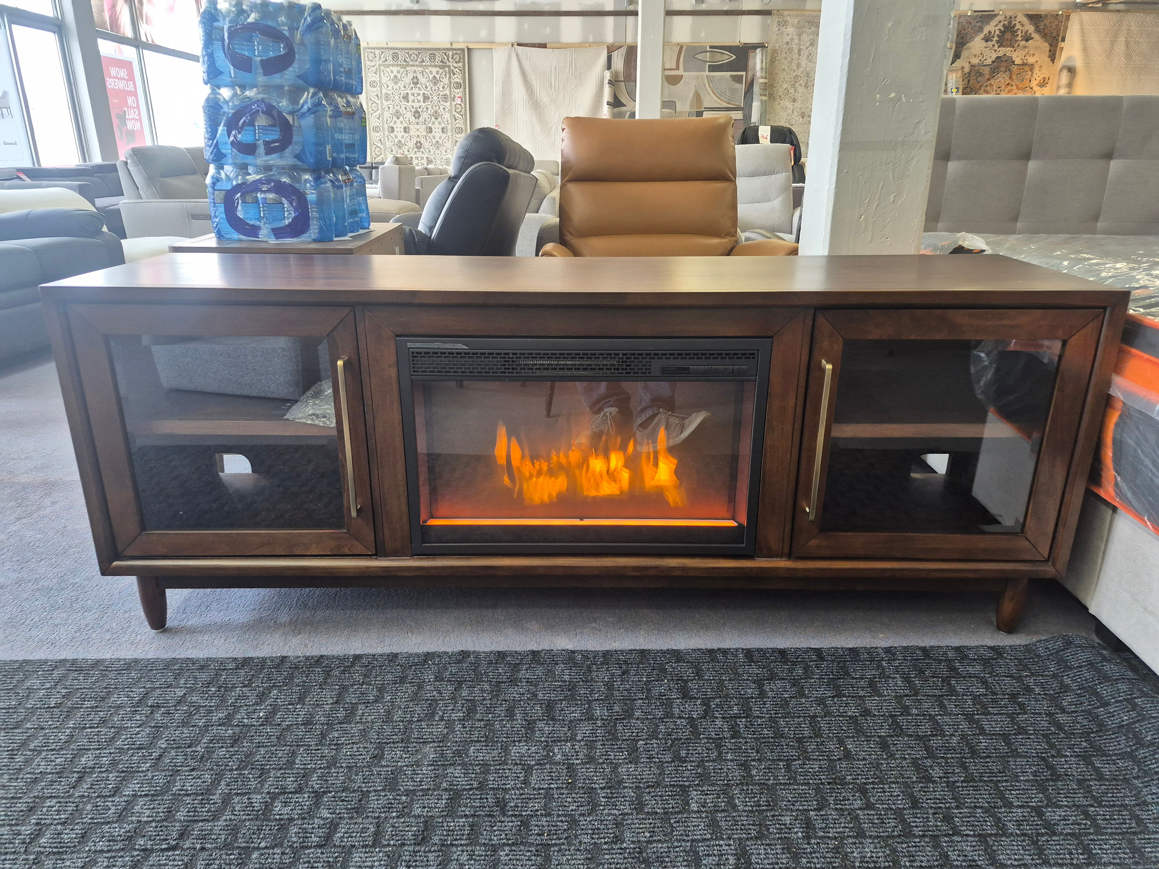 72" Media Console & Fireplace
