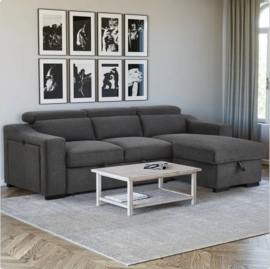 Roxanna Reversible Pull-Out Sleeper Sectional with Storage