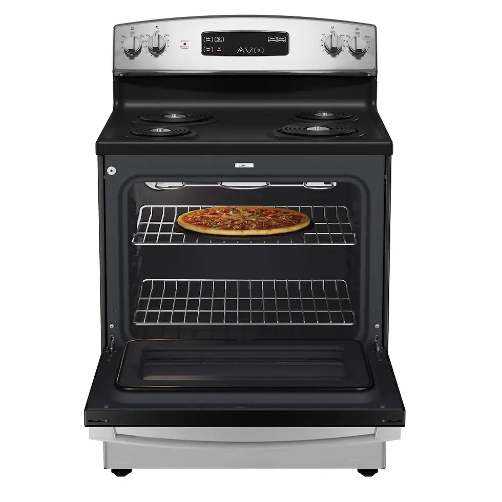 Thumbnail: GE Free-Standing Electric Range with Storage drawer Oven in Stainless Steel