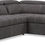 Thumbnail: Abby 3-Piece Right-Facing Faux Suede fabric Sleeper Sectional with Ottoman 