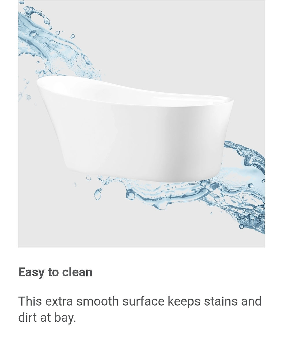 Thumbnail: OVE Decors Ava 60" Seamless Freestanding Bathtub