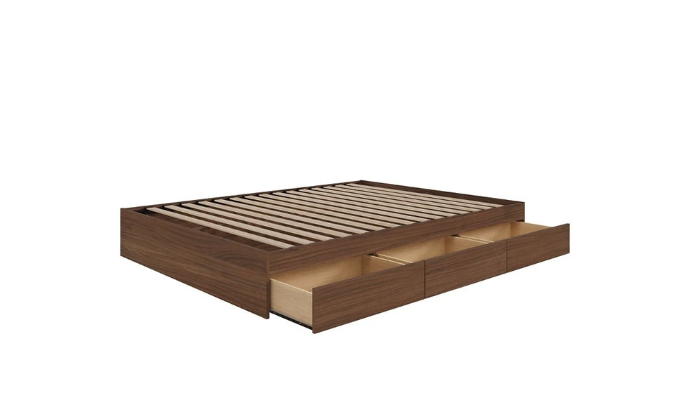 Thumbnail: Nexera Modern Queen Storage Bed, Truffle