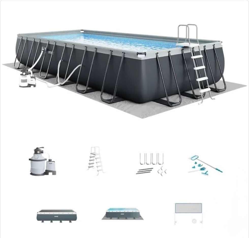 Thumbnail: Intex 24 ft. x 12 ft. Ultra XTR Pool Set with Sand Filter & Saltwater System