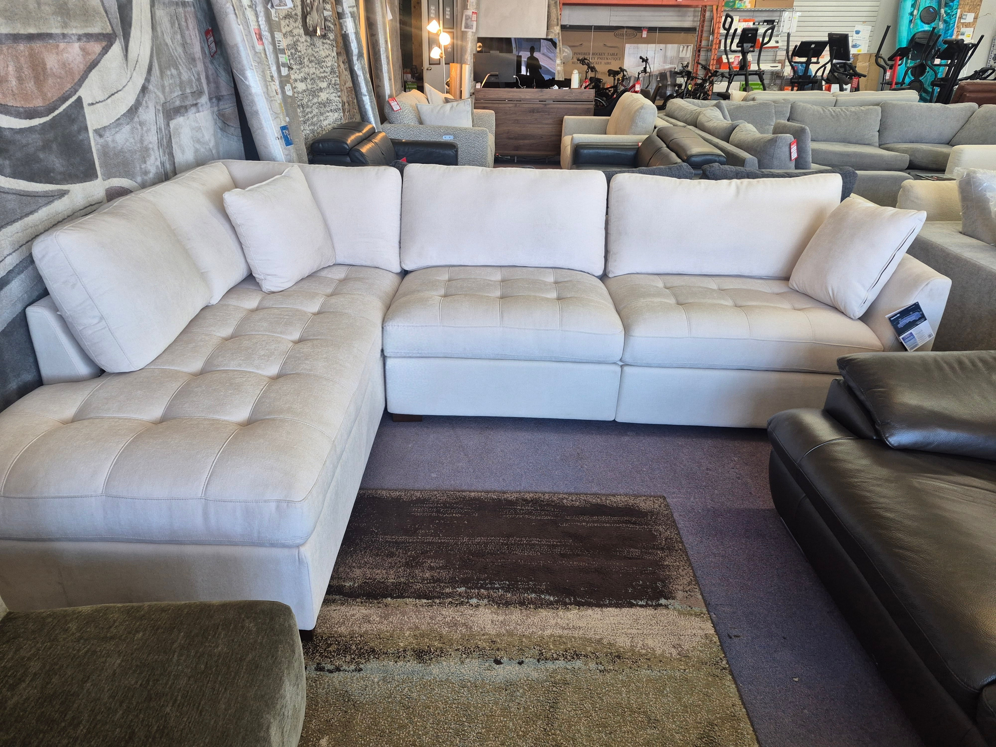 Thomasville Miles 2-piece Fabric Left-hand Facing Sectional with Power Footrest