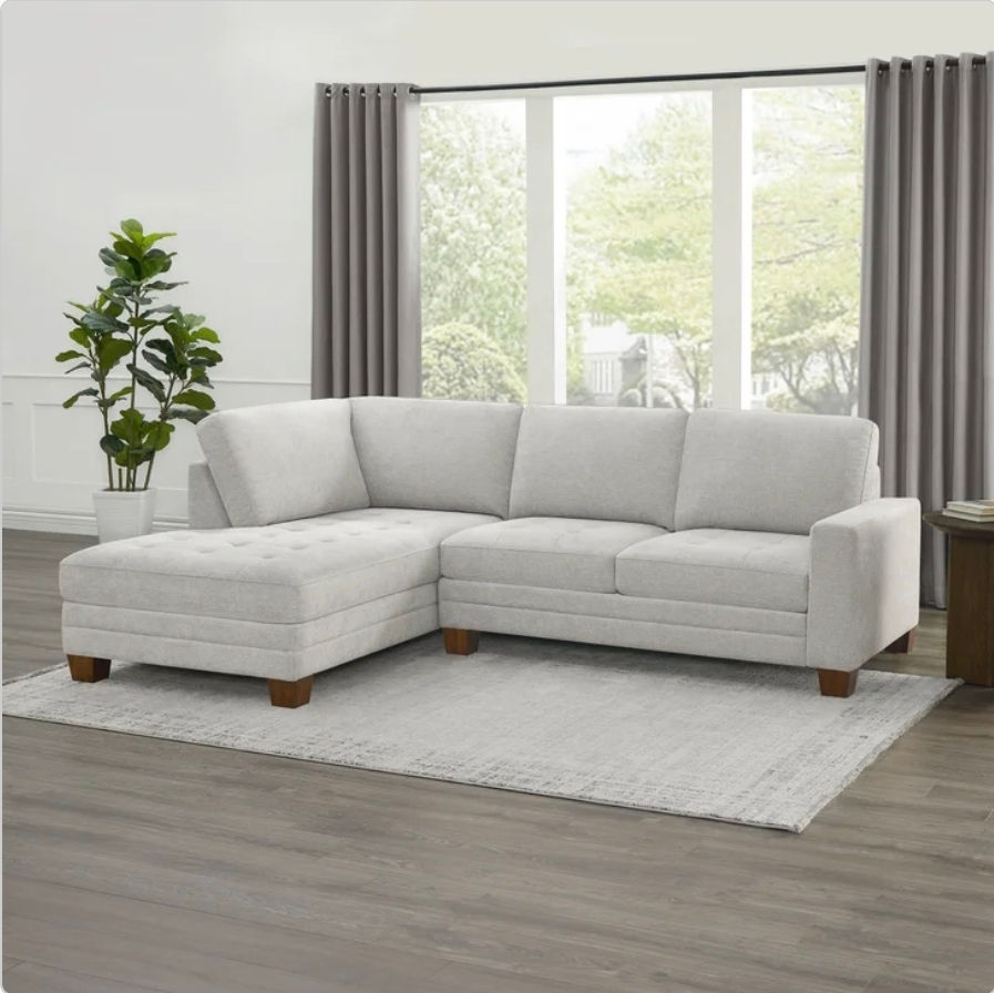 Thumbnail: Thomasville 2-piece Fabric Left-hand Facing Sofa-chaise