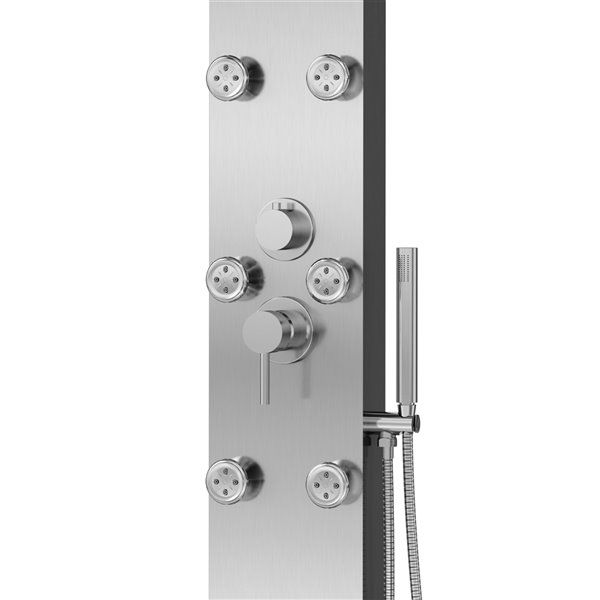 Thumbnail: PULSE ShowerSpas Monterey Brushed Stainless Steel 6-Spray Shower Panel System