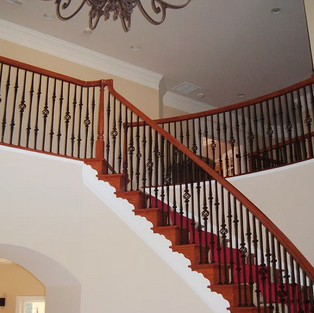 SEI Schiller, custom stair railing, Fredericksburg, VA