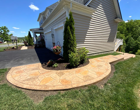 Stamped Concrete Walkway Designs by Greystone Masonry