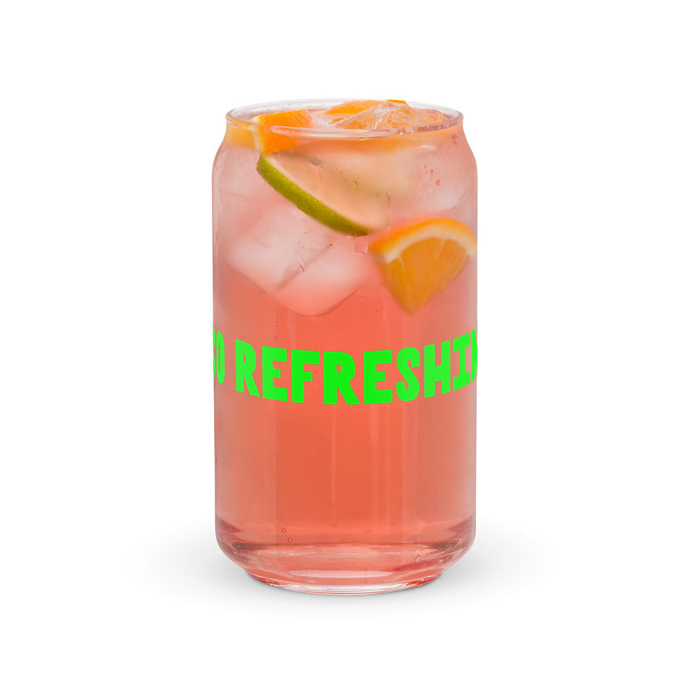 Thumbnail: SO REFRESHING I CAN'T EVEN Beer Can Glass 16 oz Green
