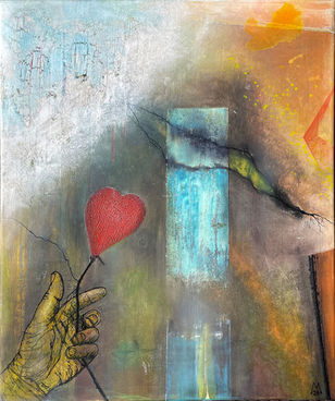 THUNDER OF LOVE is a mixed media painting by MiMo Art