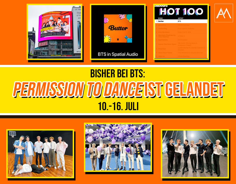 BISHER BEI BTS: PERMISSION TO DANCE IST GELANDET 10.-16. Juli