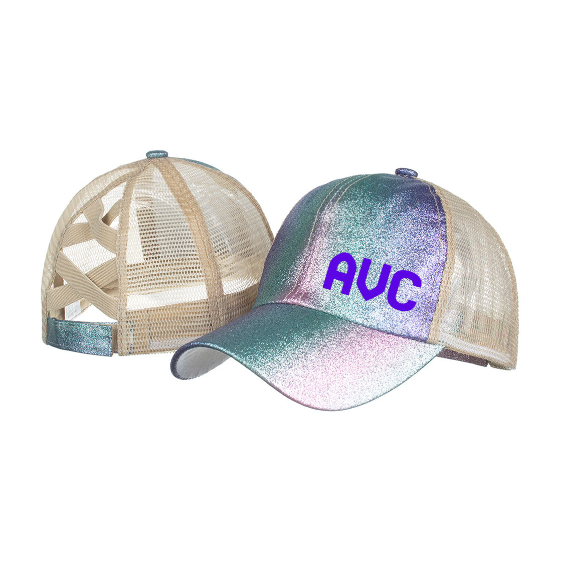 AVC Glitter Ponytail Cap