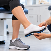 Custom orthotics evaluation at Boca Raton Foot & Ankle Specialists