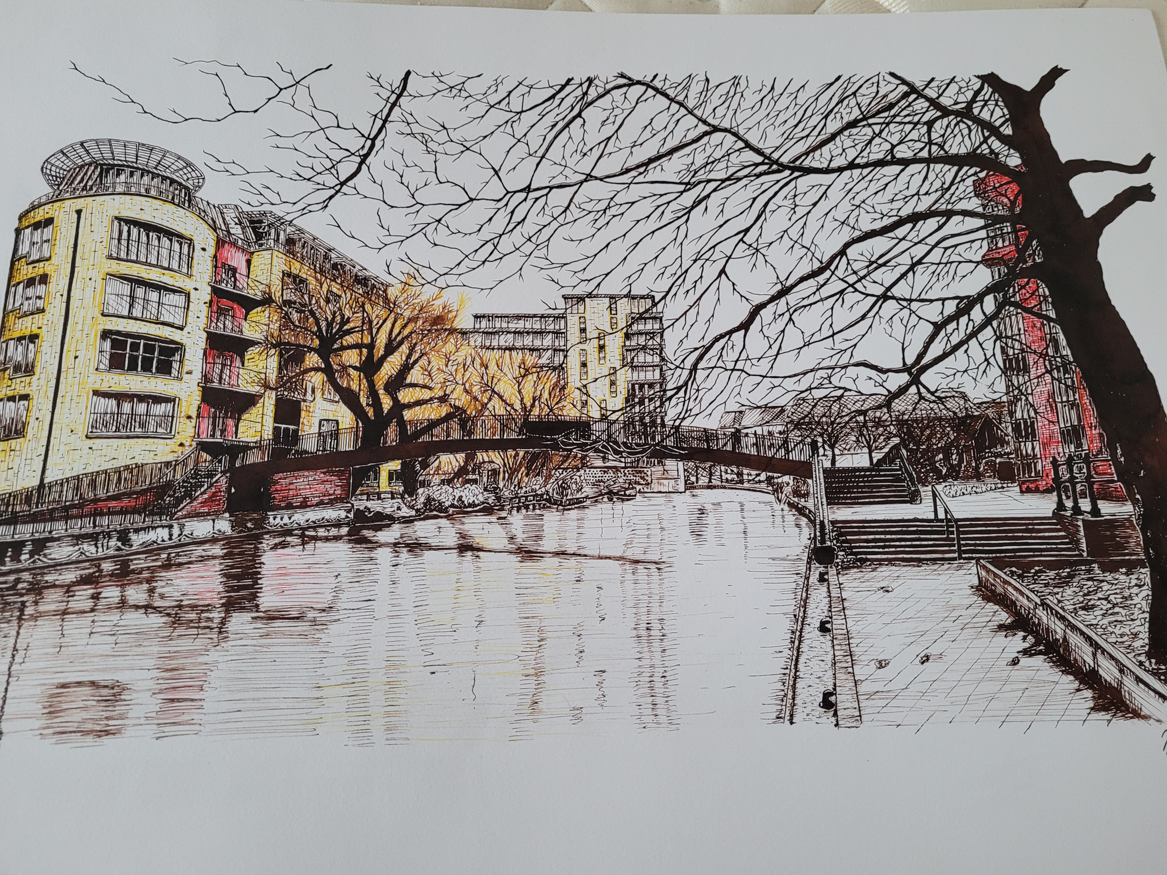 "A winters view of the river" Reading