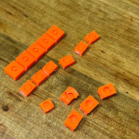 Orange 3D printed connectors
