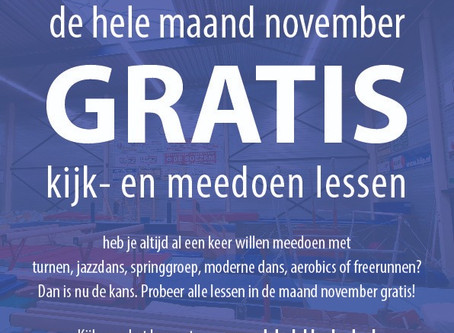 November gratis sporten!!!!