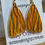 Thumbnail: Orange/Yellow Polymer Clay Drop Earrings