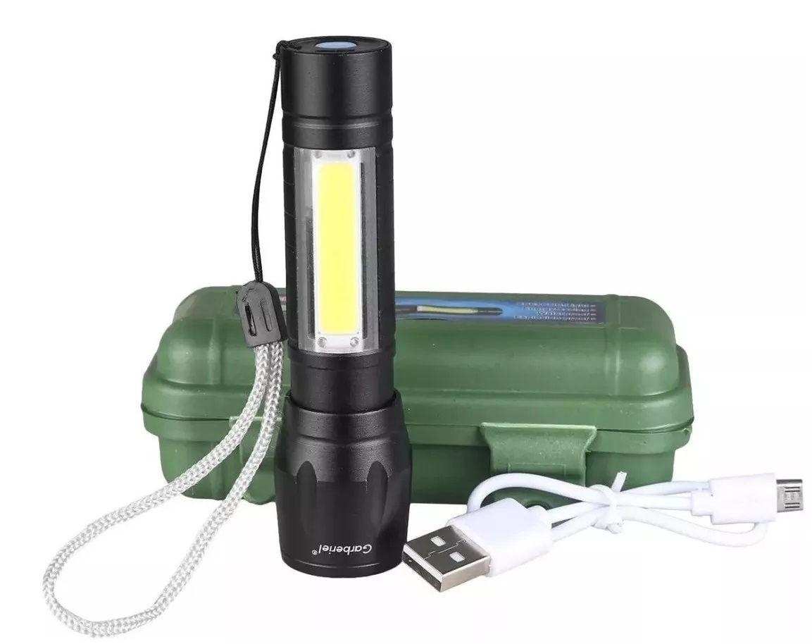 Lampara Tactica Recargable Led 2000l Linterna Lateral Usb