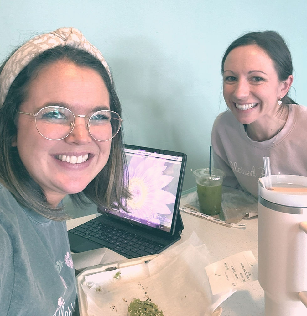 Blessed Beginnings Pathway 3 lactation consultant interns studying together in Franklin, Tennessee, during mentorship and lactation consultant training with the IBCLC program.