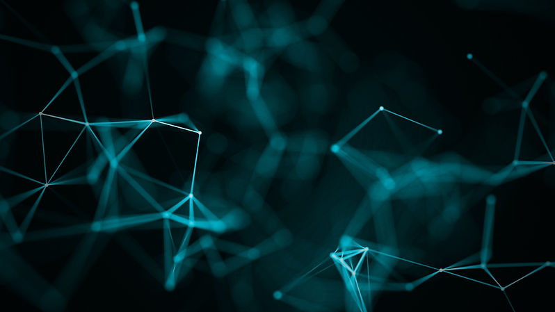 Abstract digital background. Big data visualization. Network connection structure. Science