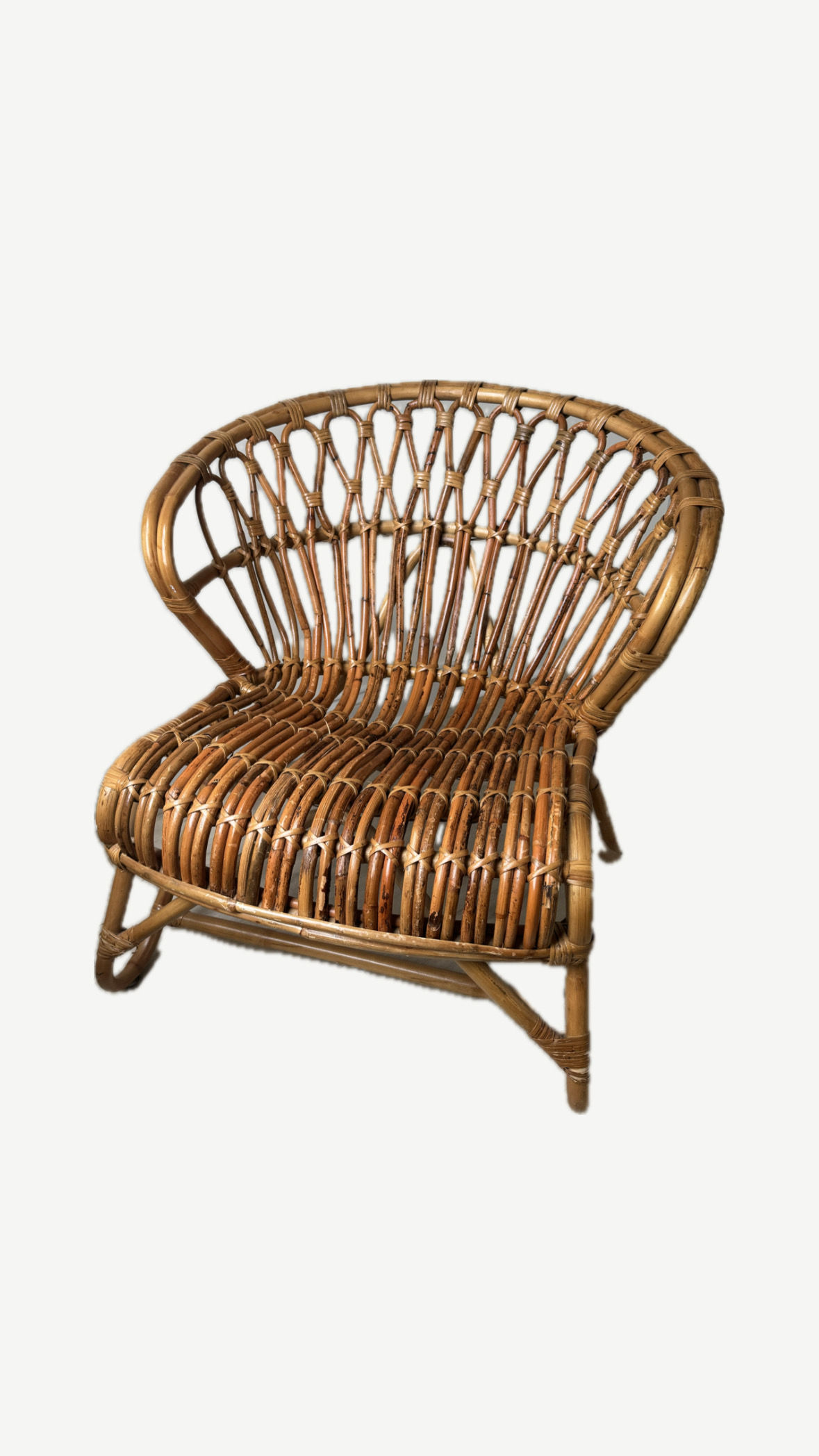 low rattan chair