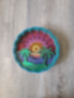 front view palm tree mandala 3d wall art