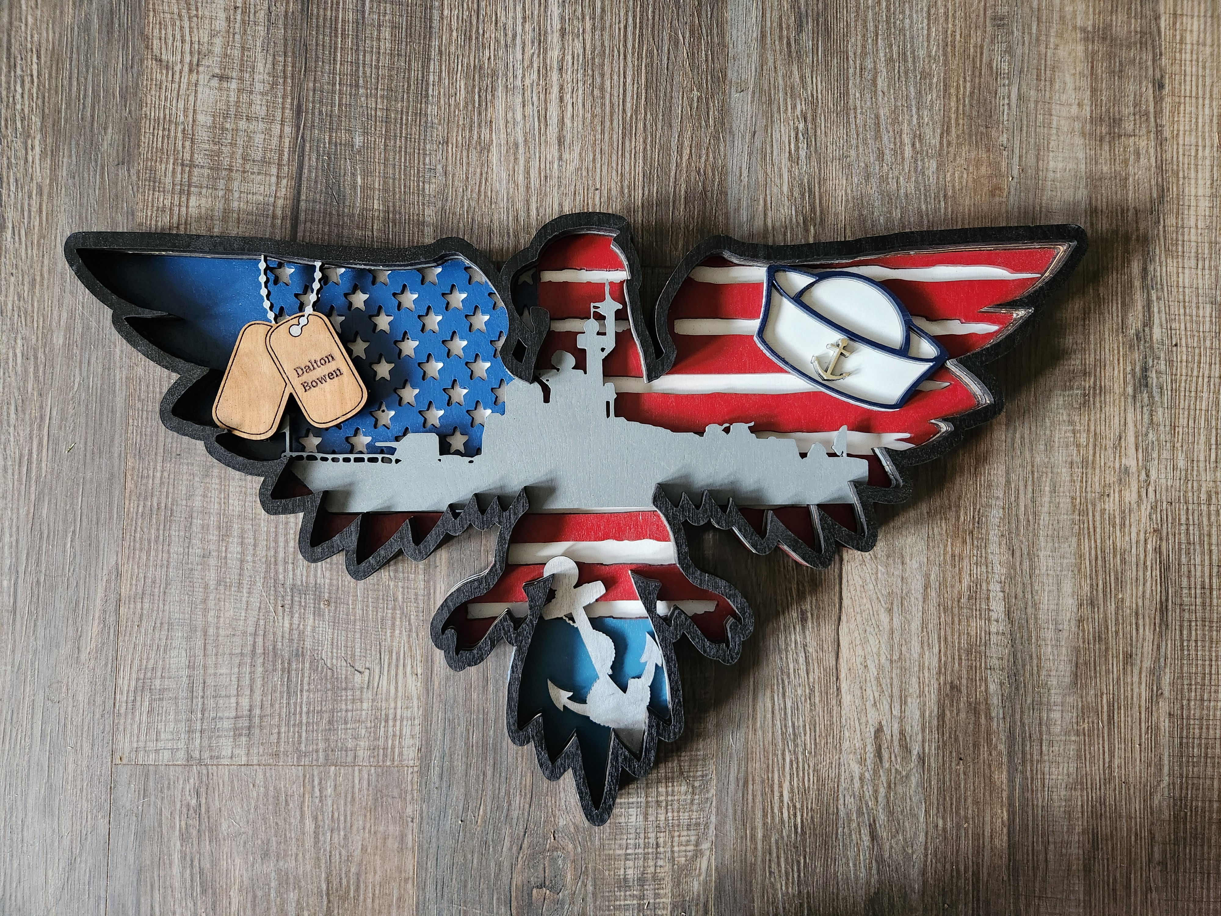 Eagle Navy Scene 3d Wall Art