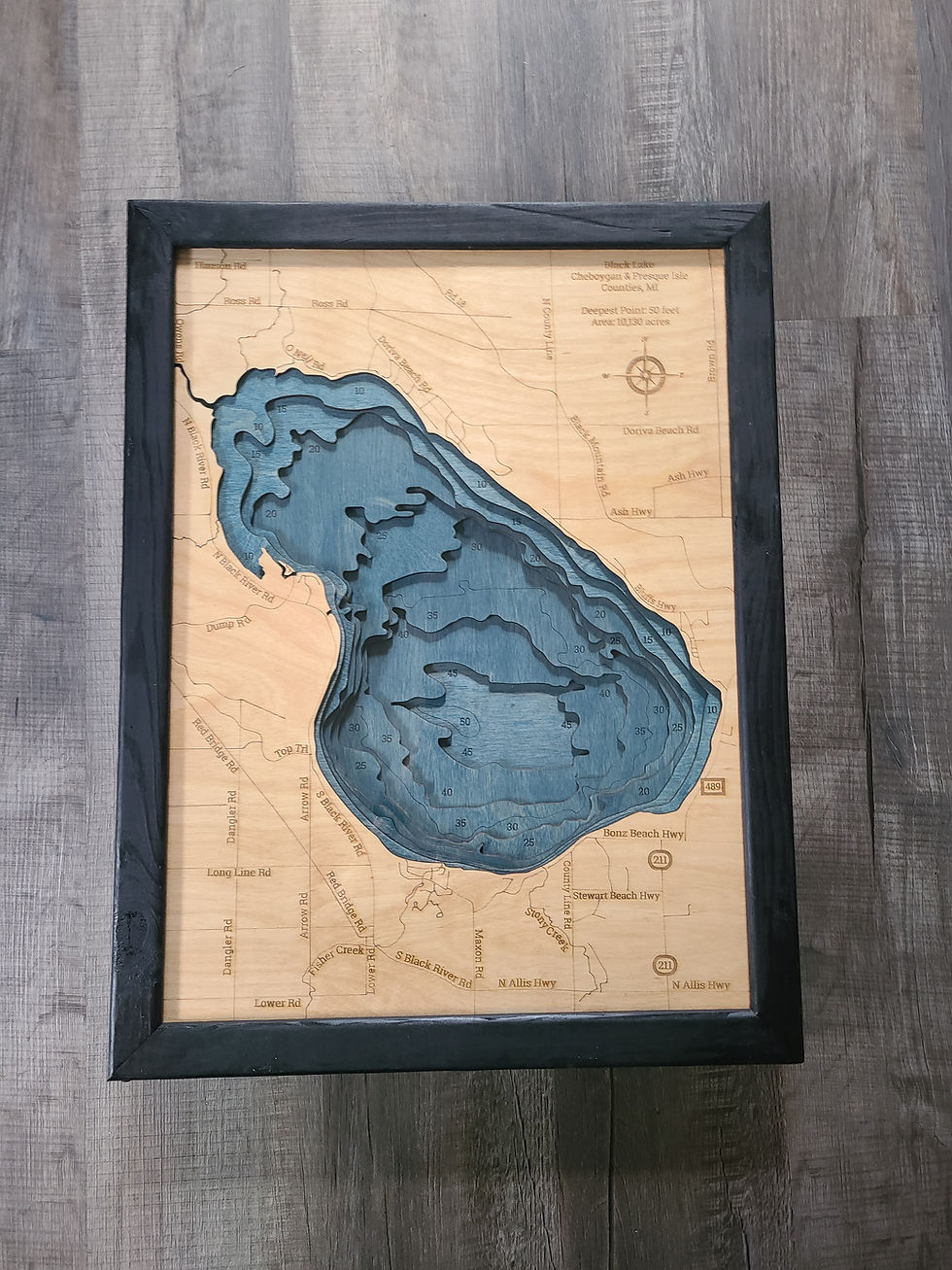 Thumbnail: Black Lake in Black Frame